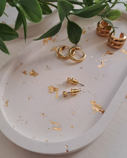 Ovale Dekoschale gold