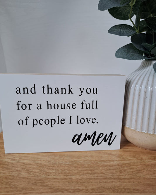 Holzschild thank you