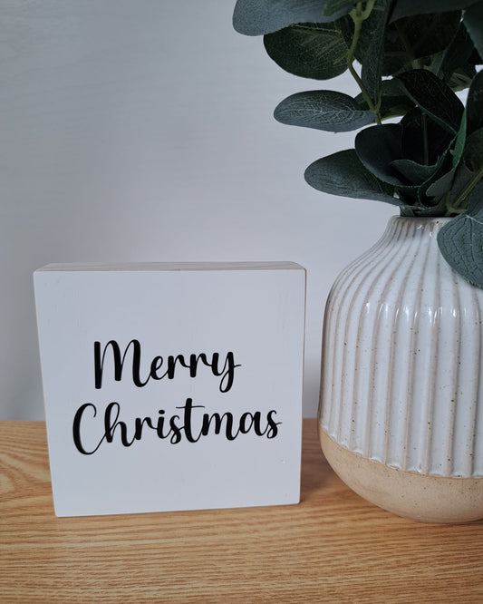 Holzschild Christmas