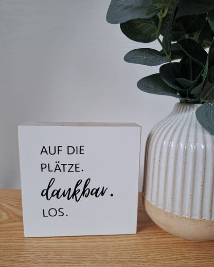 Holzschild dankbar