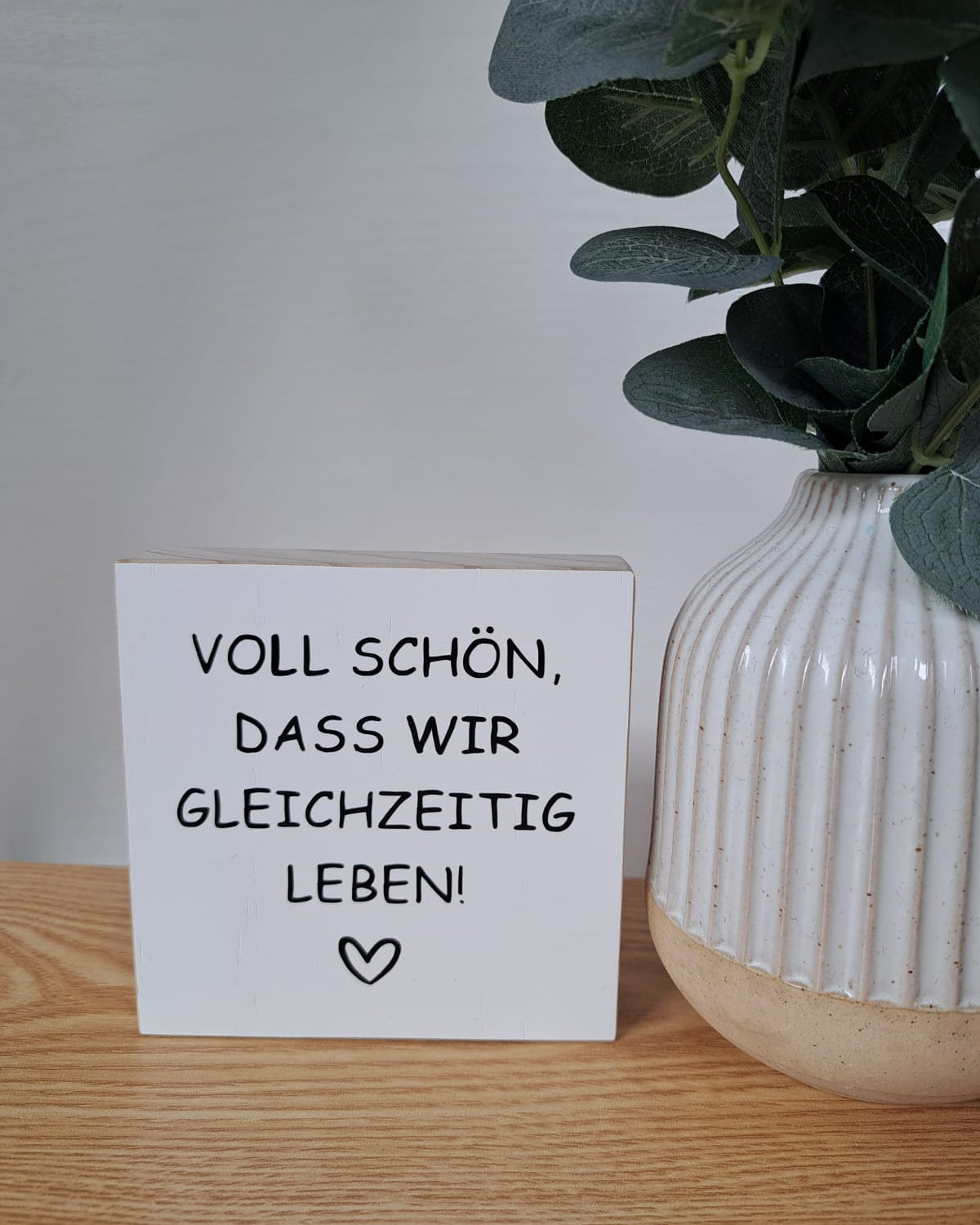 Holzschild voll schön